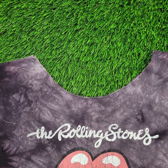 Rolling-Stones Cropped Shirt Womens XL 22x18 Tongue - Picture 10 of 14